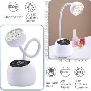 Smart Sensor/Hands Free Cordless UV LED Nail Lamp - White